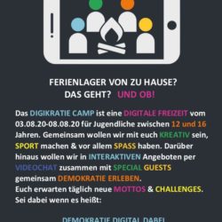 Digikratie-Camp - Digitales Online-Ferienprogramm für Jugendliche zum Thema Demokratie