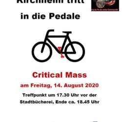Critical Mass August 2020 - Wir radeln wieder für die Verkehrswende