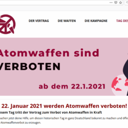 Atomwaffenverbotsvertrag tritt in Kraft - Beteiligung an dezentralen Netz-Aktionen