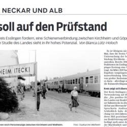Boller Bahn - ein realistisches Projekt? Bürgermeister Riemer berichtet über den Stand - online-Veranstaltung