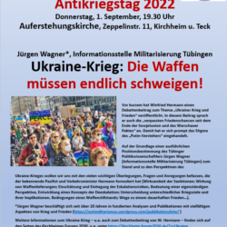 Antikriegstag 2022 - Veranstaltung mit Jürgen Wagner zum Ukraine-Krieg