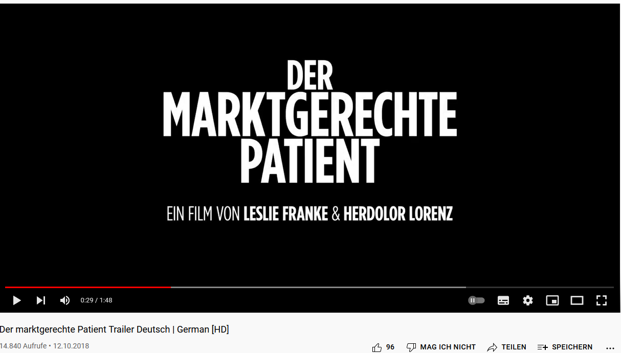 Rosa-Luxemburg-Kirchheim zeigt den Film "Der marktgerechte Patient"