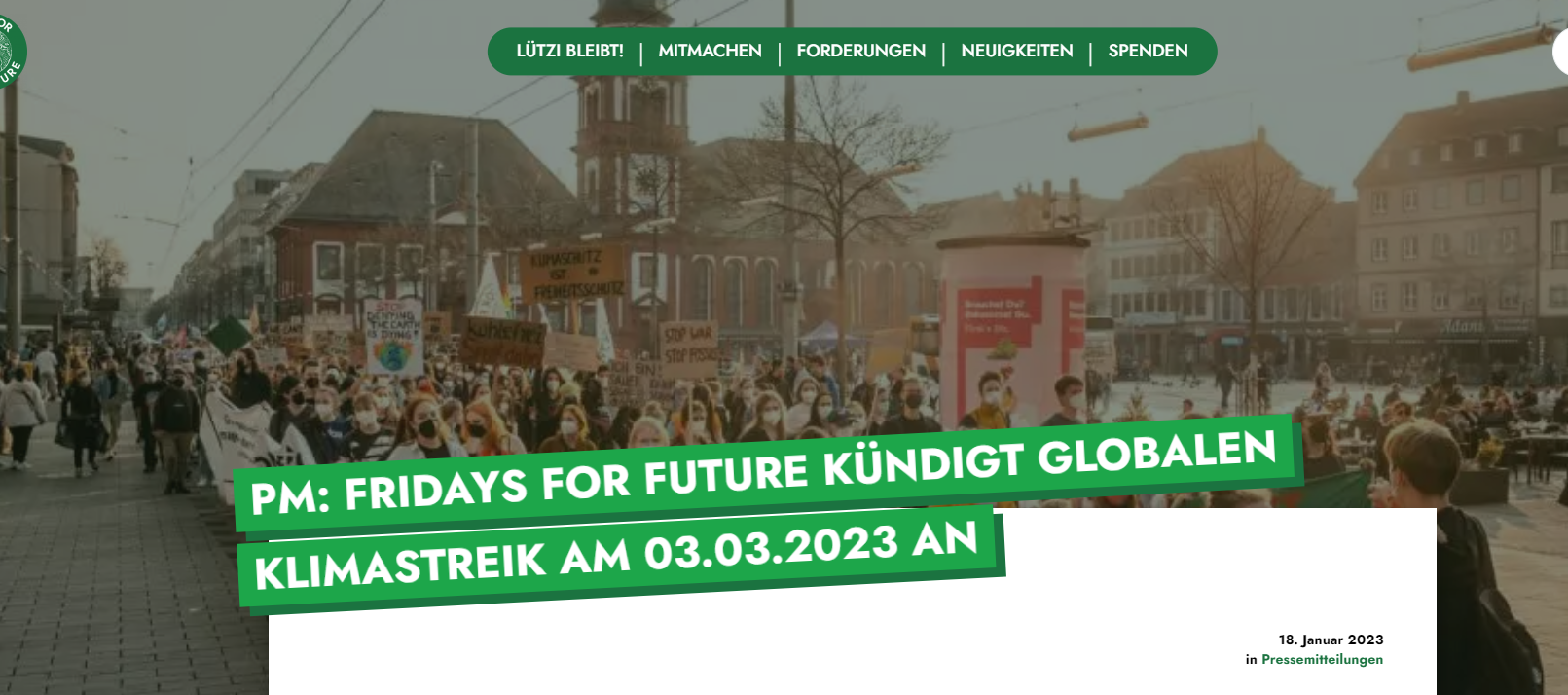 Fridays for Future ruft auf: Globaler Klimastreik