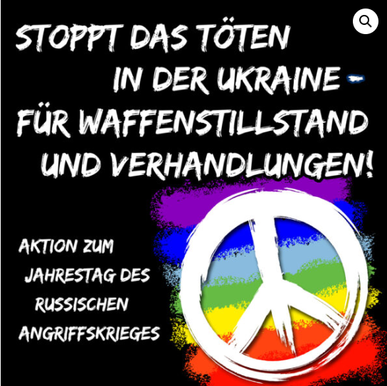 Friedenskundgebung vor dem Kirchheimer Rathaus - Stoppt das Töten in der Ukraine - für Waffenstillstand und Verhandlungen