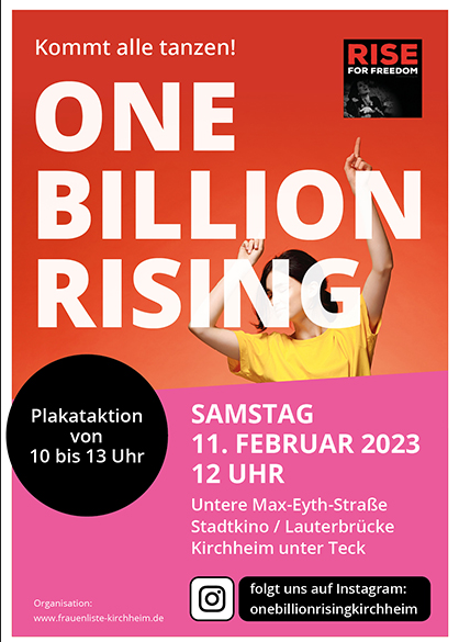 One Billion Rising - Rise for Freedom - Tanzdemo gegen Gewalt an Frauen, Menschen und der Erde und für die Erschaffung einer neuen Kultur