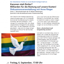 Kanonen statt Butter? Milliarden für die Rüstung auf unsere Kosten!