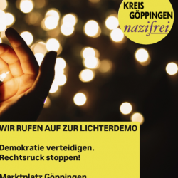 Göppingen: Lichterdemo - Demokratie verteidigen - Rechtsruck stoppen