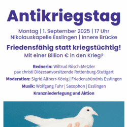 Antikriegstag in Esslingen: Friedensfähig statt kriegstüchtig