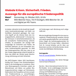 Globale Krisen. Sicherheit. Frieden. Auswege für die europäische Friedenspolitik