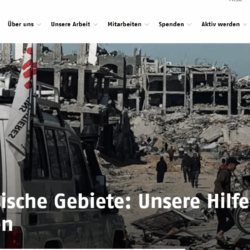 Spenden-Aktion für die notleidende Bevölkerung im Gazastreifen