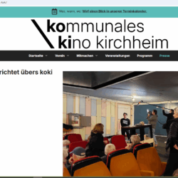Kommunales Kino Kirchheim - Es geht voran! Infostand - Kinosessel-Patenschaft