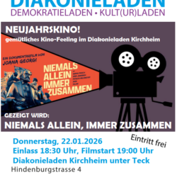 Kino im Diakonieladen: "Niemals allein, immer zusammen"