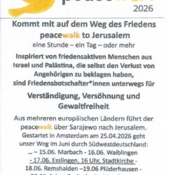 Der Peace-Walk kommt nach Esslingen
